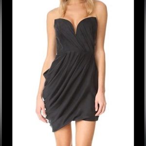 Zimmermann Sueded Drape Bodice Dress | Mini Black Bonded Strapless — WORN 1X